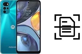 Digitalize documentos em um Motorola Moto G22