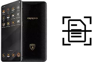 Digitalize documentos em um Oppo Find X Lamborghini