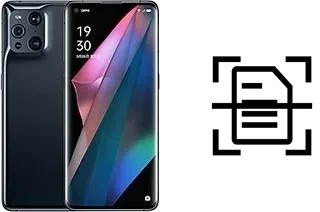 Digitalize documentos em um Oppo Find X3 Pro