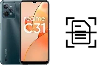 Digitalize documentos em um Realme C31