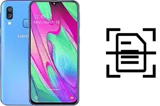 Digitalize documentos em um Samsung Galaxy A40