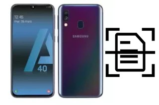 Digitalize documentos em um Samsung Galaxy A40s