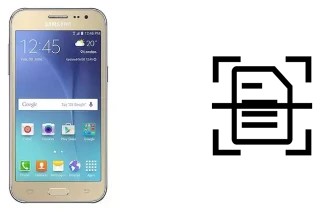 Digitalize documentos em um Samsung Galaxy J2 DTV