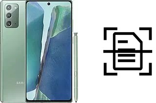 Digitalize documentos em um Samsung Galaxy Note20