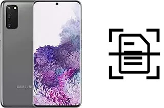 Digitalize documentos em um Samsung Galaxy S20