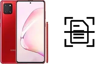 Digitalize documentos em um Samsung Galaxy Note10 Lite