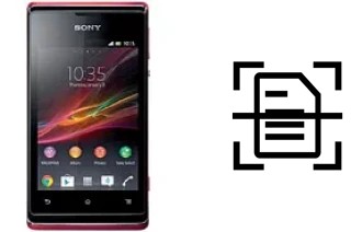 Digitalize documentos em um Sony Xperia E