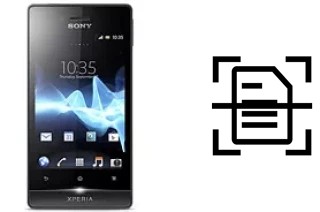 Digitalize documentos em um Sony Xperia miro