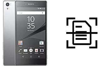 Digitalize documentos em um Sony Xperia Z5 Premium Dual