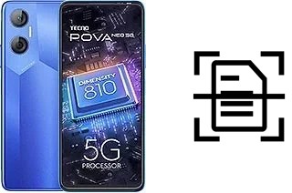 Digitalize documentos em um Tecno Pova Neo 5G