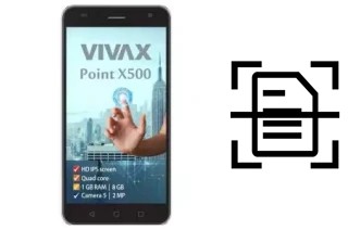 Digitalize documentos em um Vivax Point X500