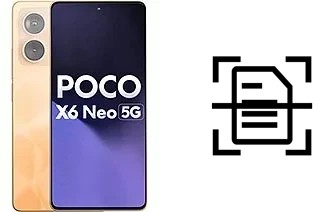 Digitalize documentos em um Xiaomi Poco X6 Neo