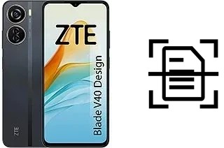 Digitalize documentos em um ZTE Blade V40 Design