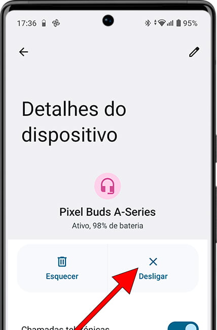 Desemparelhar dispositivo Bluetooth no Android