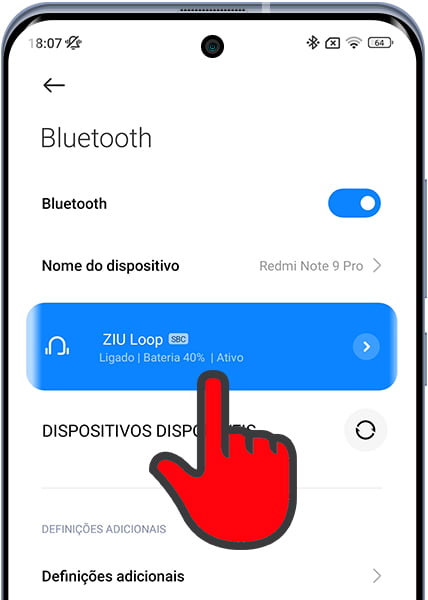 Confirmar a desconexão do Bluetooth no Xiaomi