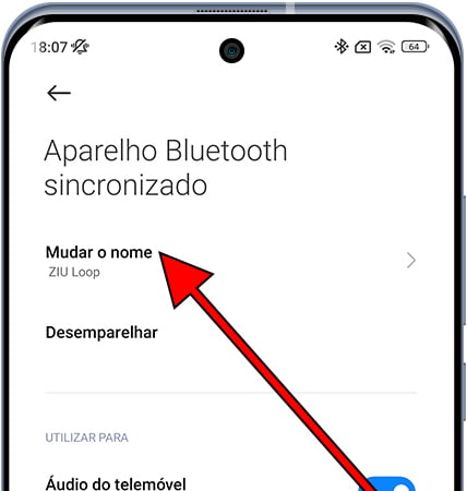 Alterar o nome do dispositivo Bluetooth no Xiaomi