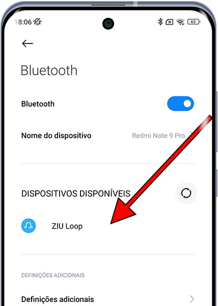 Selecionar dispositivo Bluetooth no Xiaomi