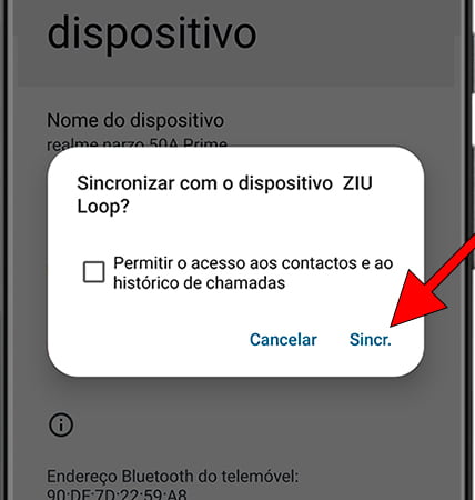 Emparelhar dispositivo Bluetooth no Android