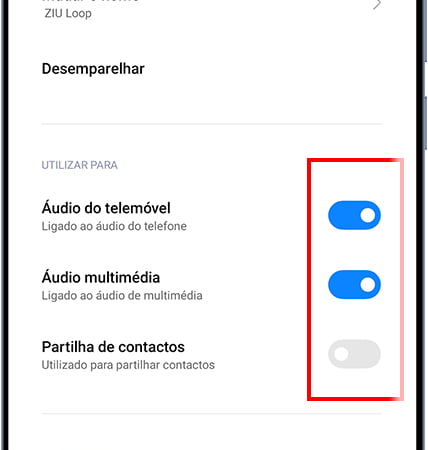 Configurações de áudio Bluetooth no Xiaomi