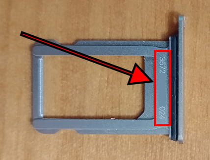 Código IMEI tabuleiro do cartão SIM