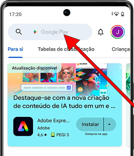 Localizador de aplicativos do Google Play