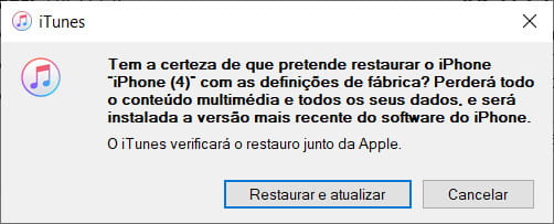 Confirme a restauração do iPhone 16 Pro Max