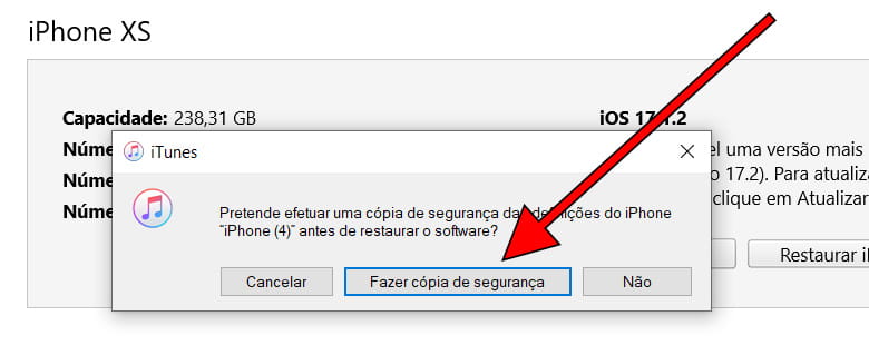 Faça backup do iPhone 6s