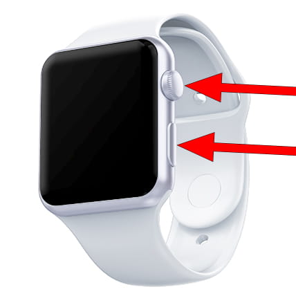 Pressione os botões do Apple Watch