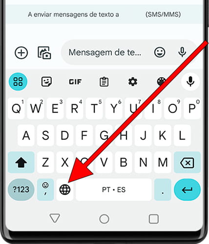 Alternar entre idiomas no teclado Android