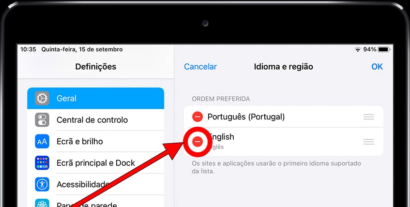 Orden idiomas iOS