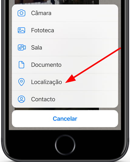 Enviar localização WhatsApp