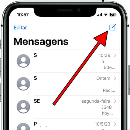 Redigir mensagens iOS