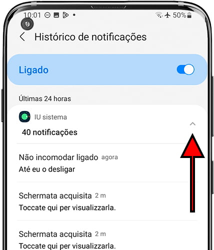 Dobre notificações agrupadas