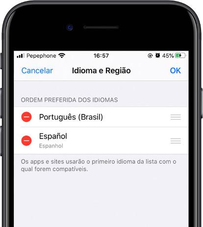 Orden idiomas iOS
