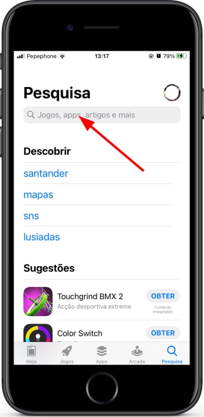 Pesquisa App Store