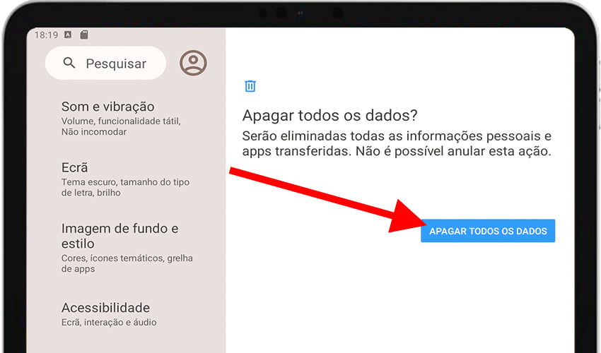 Apagar tudo Android
