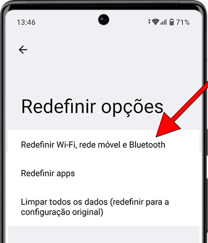 Recuperar Wi-Fi, rede móvel e Bluetooth no Android