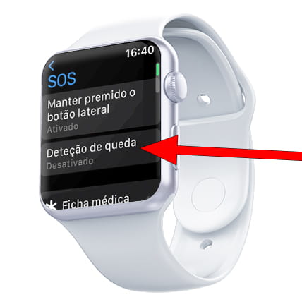 Ative a detecção de queda do Apple Watch