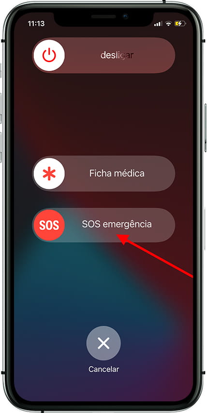 Experimente o iPhone de chamada de emergência