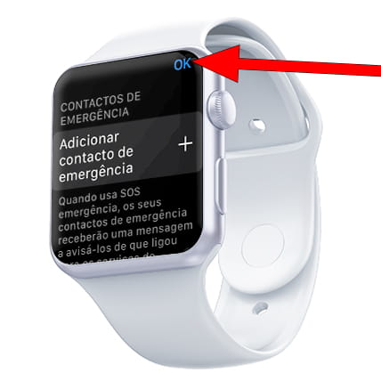 Contatos de emergência do Apple Watch