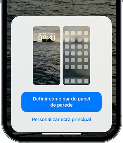 definir como pareja de fondos iPhone