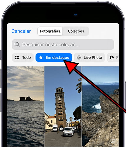 Seleccionar fotos en iPhone