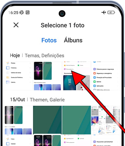 Seleccionar foto Xiaomi
