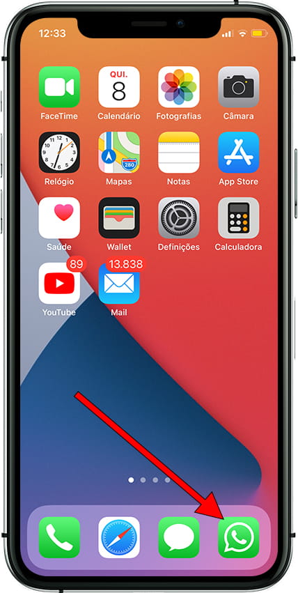 abrir whatsapp no telefone