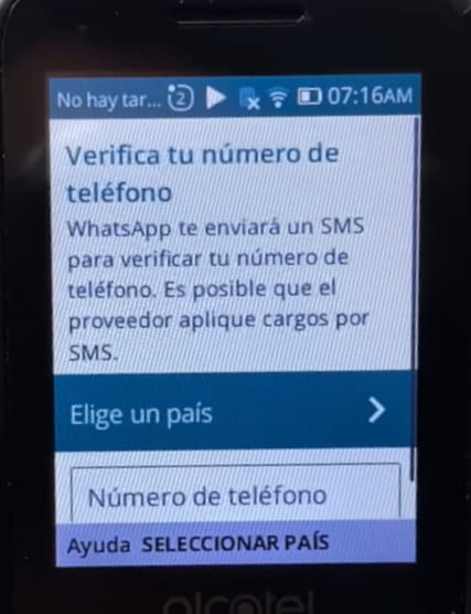 Digite o número do telefone no WhatsApp