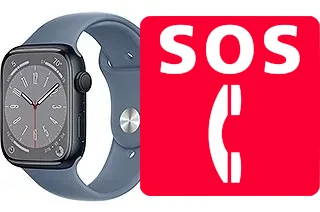 Chamadas de emergência no Apple Watch Series 8 Aluminum