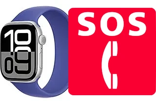 Chamadas de emergência no Apple Watch Series 10 Aluminum