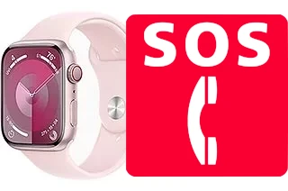 Chamadas de emergência no Apple Watch Series 9 Aluminum