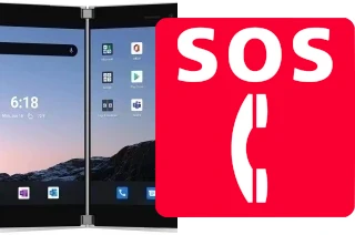 Chamadas de emergência no Microsoft Surface Duo