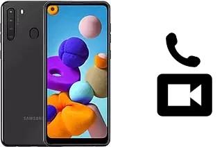 Faça chamadas de vídeo com um Samsung Galaxy A21